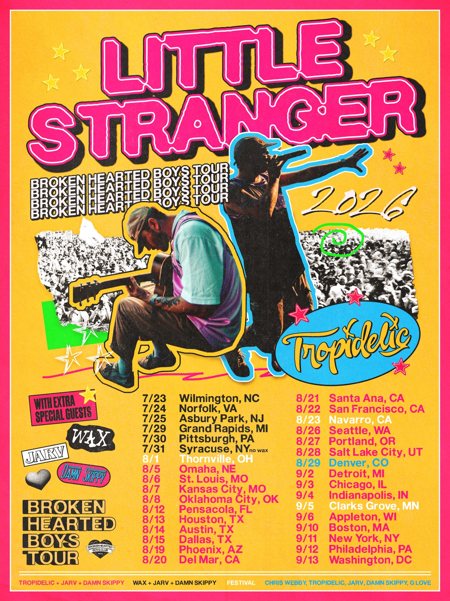 Little Stranger Broken Hearted Boys Tour Poster 2026